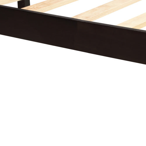 Vanouva Twin Platform Bed with Headboard – Espresso Finish - Vanouva