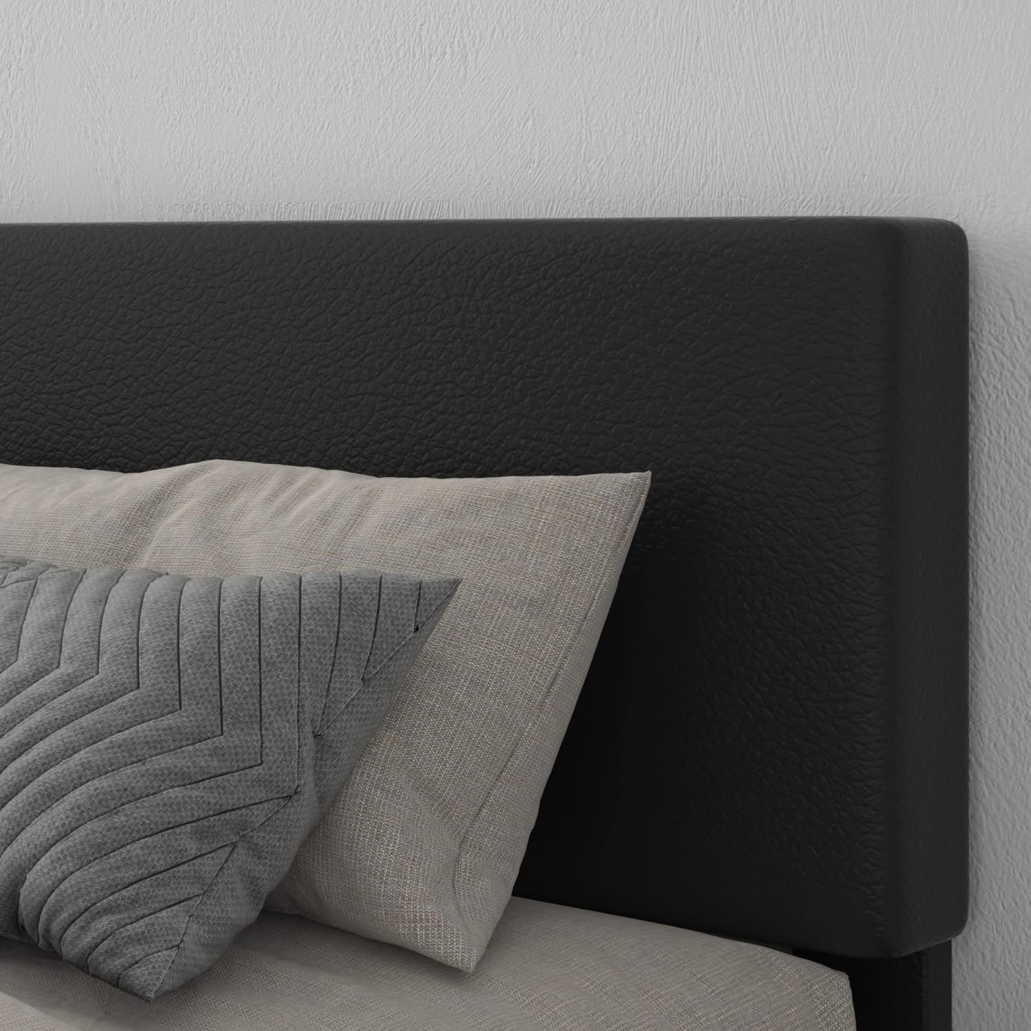 Vanouva Upholstered Platform Bed – Adjustable Headboard, No Box Spring Needed - Vanouva