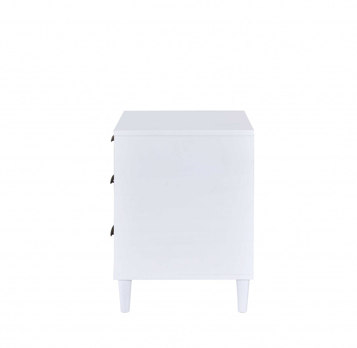 Vanouva 3-Drawer Nightstand – White Frame with Weathered Oak Drawers - Vanouva