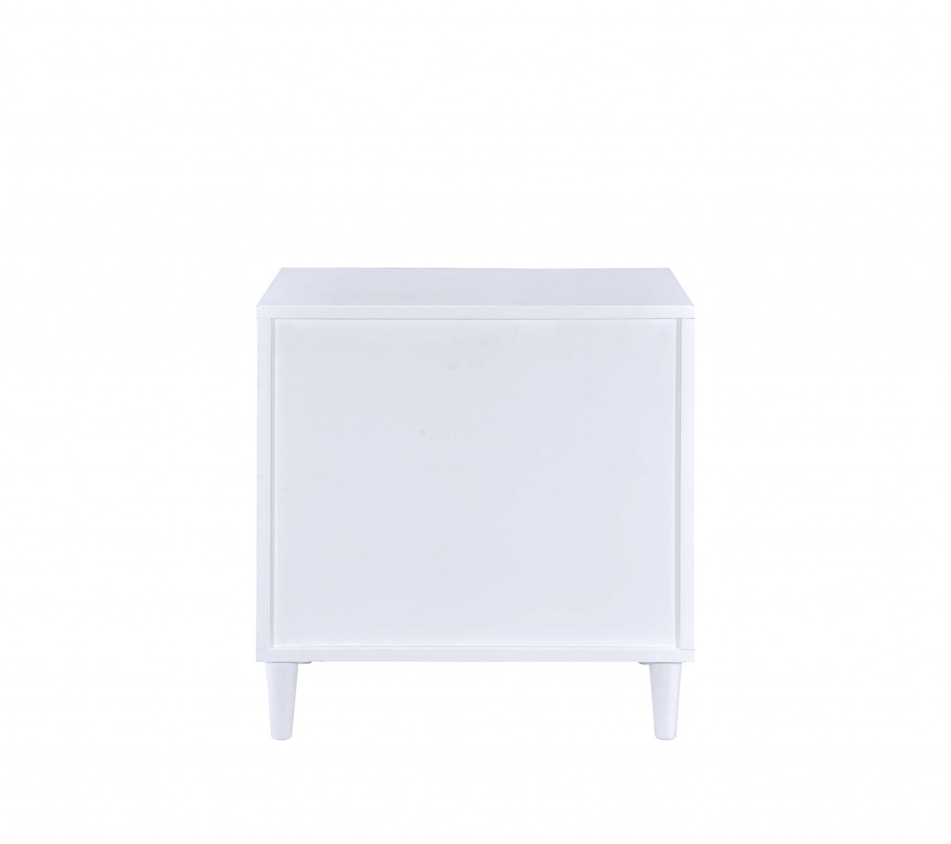 Vanouva 3-Drawer Nightstand – White Frame with Weathered Oak Drawers - Vanouva