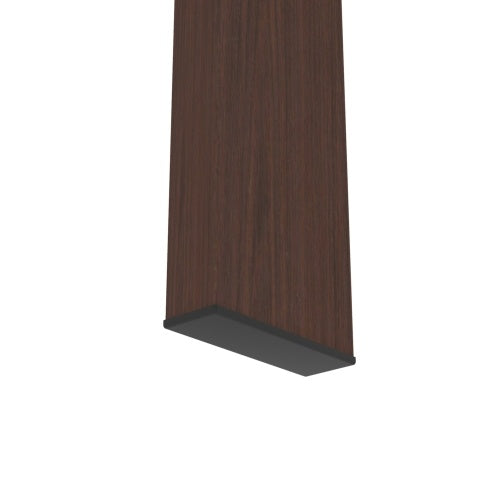 Vanouva Rectangle Glass Coffee Table – Walnut Finish with Dual Glass Shelves - Vanouva