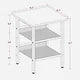 Vanouva Modern Industrial End Table – Black Metal Frame with Rustic Brown Wood Top - Vanouva